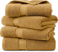 Superior Egyptian Cotton Plush & Absorbent, Bath Towel Set of 4, Soft Luxury by SUPERIOR