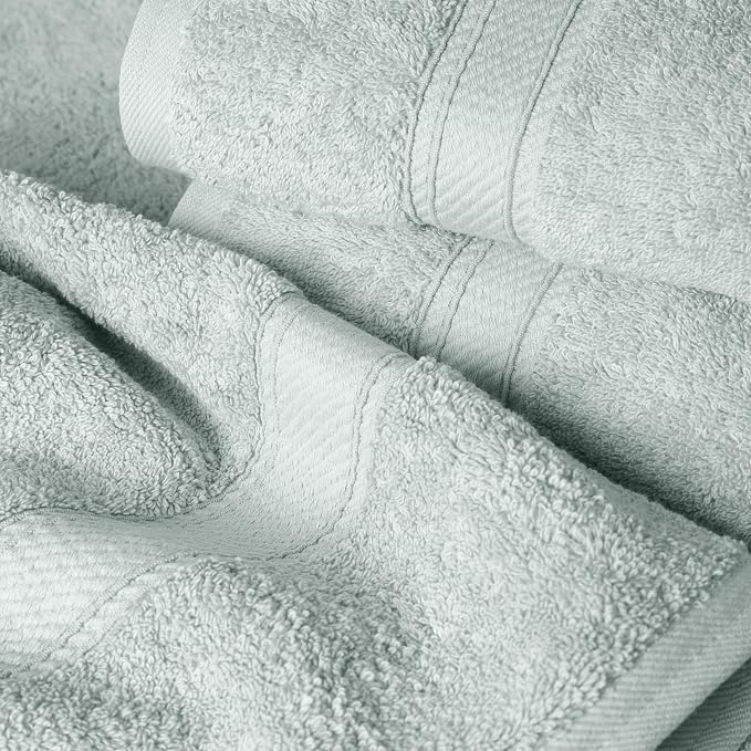 SUPERIOR Egyptian Cotton Ultra Plush & Absorbent, 12 Piece Set, Sea Foam | - Image 7