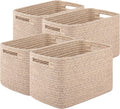 OIAHOMY 4 Pack Storage Baskets for Organizing 30L Cube Storage Bins Brown by MasterofSpaceOptimization