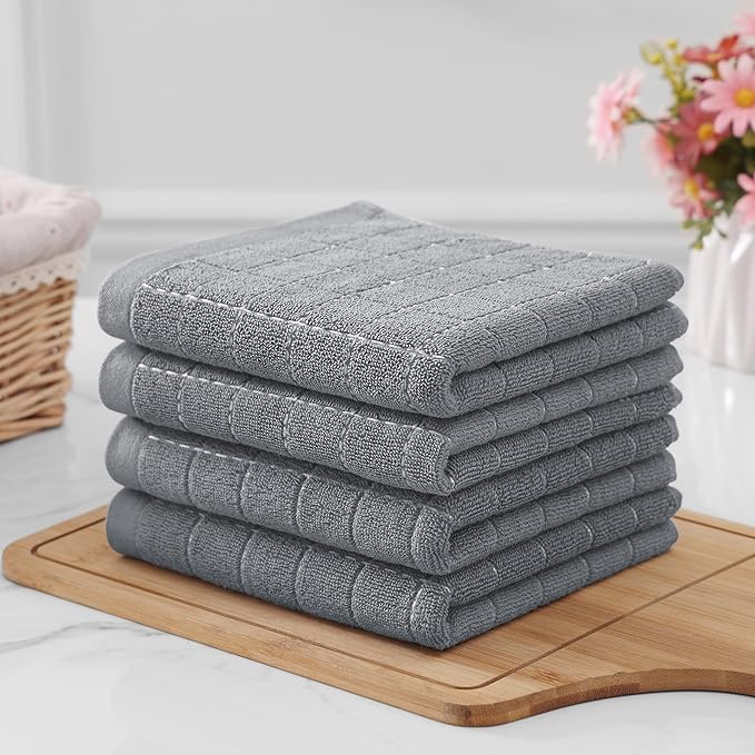 Homaxy 100% Cotton Terry Kitchen Towels, 6 Pack - Image 8