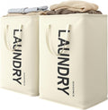 SONGMICS Laundry Hamper, 80L Foldable Basket, 2 Pack, Water-Repellent by Unknown