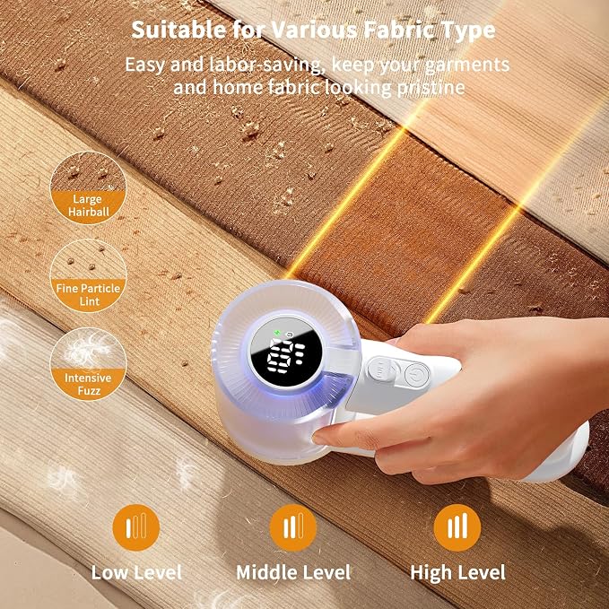 coldSky Large Fabric Shaver, 2-in-1 Electric Fabric Shaver & Lint Remover | - Image 3