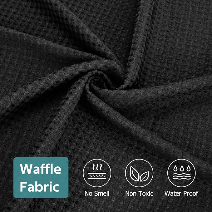 Vipfree 3 in 1 Shower Curtain Set, Waffle Shower Curtain and Liner Set - Image 7