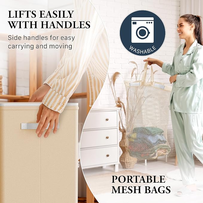 Simple Houseware Foldable Laundry Hamper Basket - Image 4