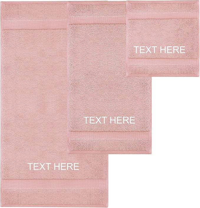 Chakir Turkish Linens 100% Cotton Personalized 3-Piece Set, Oeko-Tex Certified: by ChakirTurkishLinens