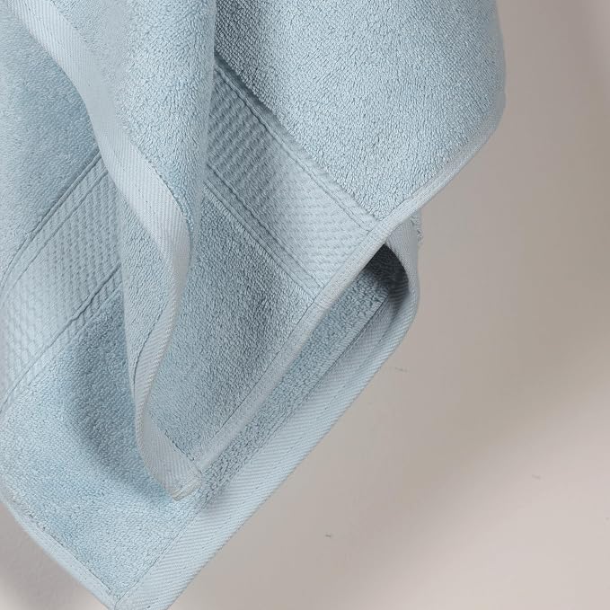 SUPERIOR Egyptian Cotton Plush & Absorbent, Bath Towel Set of 2, Light Blue | - Image 4