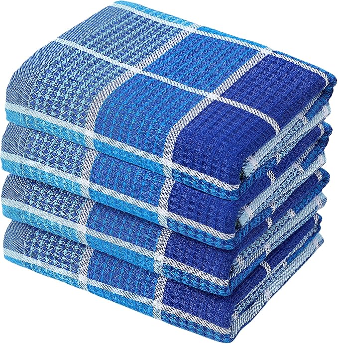 Bright Large Kitchen Towels, 16 Inch x 26 Inch Buffalo Check Dish Towels by Unknown