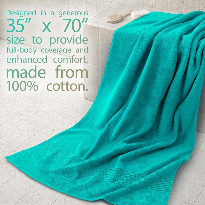 Cotton Paradise 100% Cotton Hand Towels, 2 Piece 35x70 Hand Bath Towels - Image 2