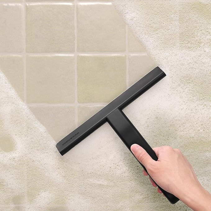 JustHang Shower Squeegee with Built-in Hook, 10-Inch Black | Award-Winning - Image 8
