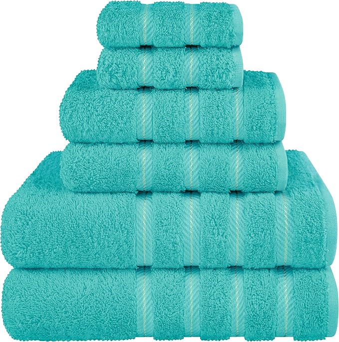 American Soft Linen 100% Cotton Luxury Turkish Towels, 6 Piece Towel Set | Soft by AmericanSoftLinen