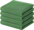 Homaxy 100% Cotton Waffle Weave Kitchen Dish Towels 4-Pack, Grass Green | 13 x by Homaxy