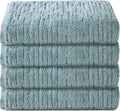 SKL Home CloudSoft 100% Cotton Luxury 4-Piece Bath Towel Set, Teal | Premium by SKLHomebySaturdayKnightLtd