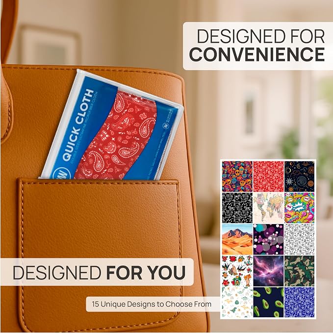 Microfiber Wholesale Quick Cloth Glasses Cleaning Cloth 8x8 Paisley Red | 1-Pack - Image 5