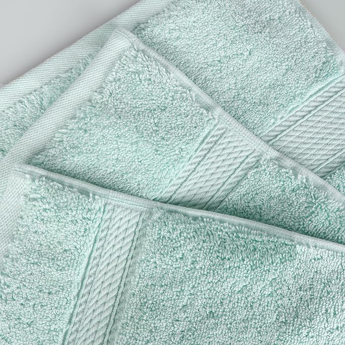 SUPERIOR Egyptian Cotton Ultra Plush & Absorbent, 8 Piece Set, Sea Foam | Quick - Image 8