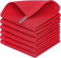 Homaxy 100% Cotton Waffle Weave Kitchen Dish Cloths 6-Pack, Ultra Soft by Homaxy