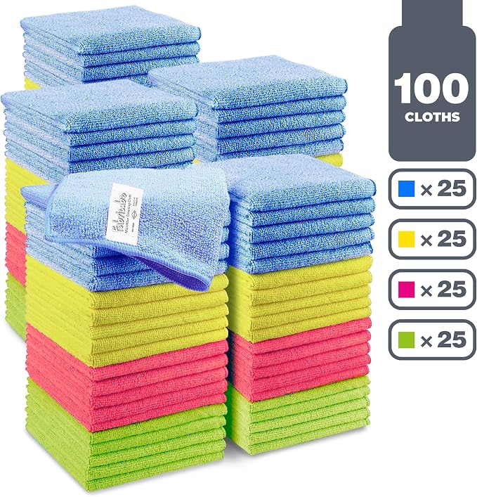Turkish Microfiber Cleaning Cloth of 4 Colors | 20% Polyamide - Image 2