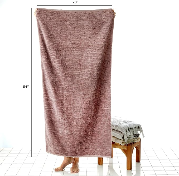 SKL Home CloudSoft Bath Towel, 100% Cotton Luxury, Soft Plum | Premium - Image 4