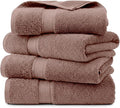 Superior Egyptian Cotton Plush Absorbent, Bath Towel Set of 4, Muted Mauve | by SUPERIOR