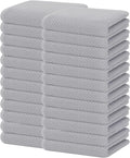 Homaxy 100% Cotton Waffle Weave Kitchen Dish Towels 24-Pack, Light Gray | 13 x by Homaxy