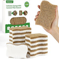 Silkyhose 12Pack Wave-Edge Cellulose Coconut Sponges, Non-Scratch Cleaning | by Silkyhose