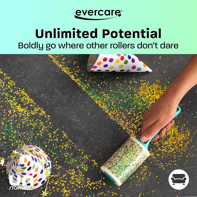 Evercare with Unstopables Fresh Scent All-Purpose Lint Roller, 80 Layers Per - Image 4