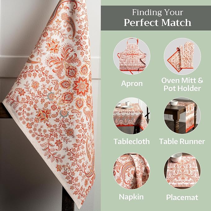 Maison d' Hermine Kitchen Towels Set of 3 Reusable 100% Cotton 27.50" x 20" - Image 5