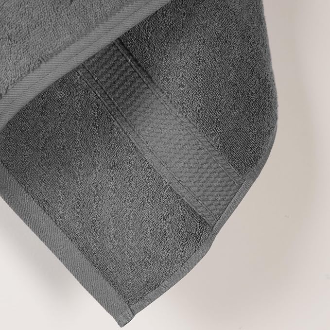 SUPERIOR Egyptian Cotton Plush & Absorbent, Bath Towel Set of 2, Charcoal | - Image 4