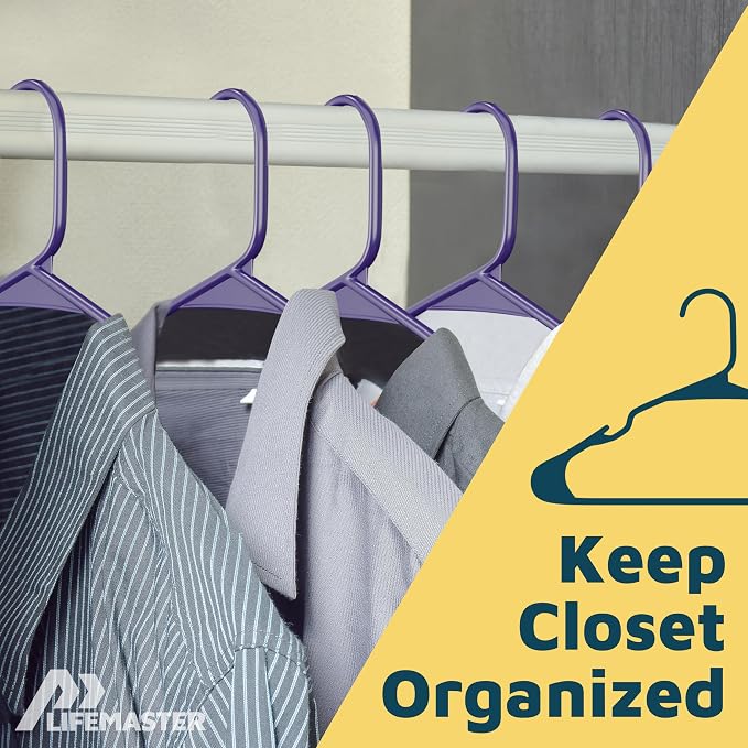 Plastic Clothes Hangers – Heavy Duty Hanger Set, - Image 5