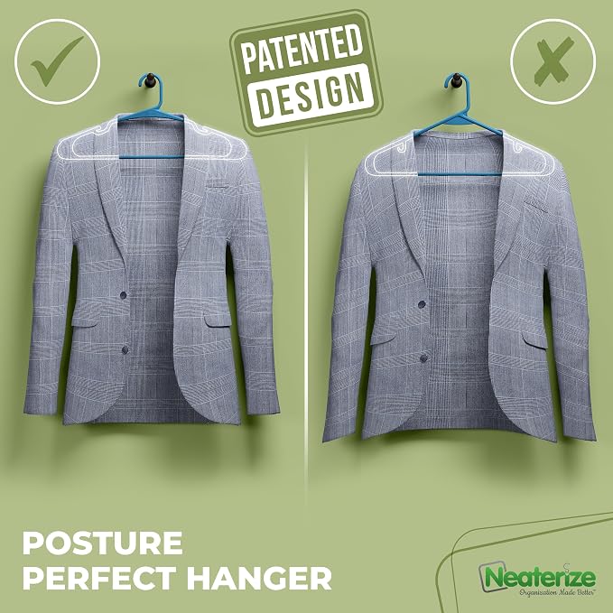 NEATERIZE Clothes Hangers Plastic 100 Pack - Image 3