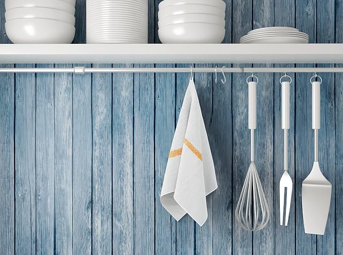 12 PC New Cotton Blend White Restaurant Bar Mops Kitchen Towels - Image 5