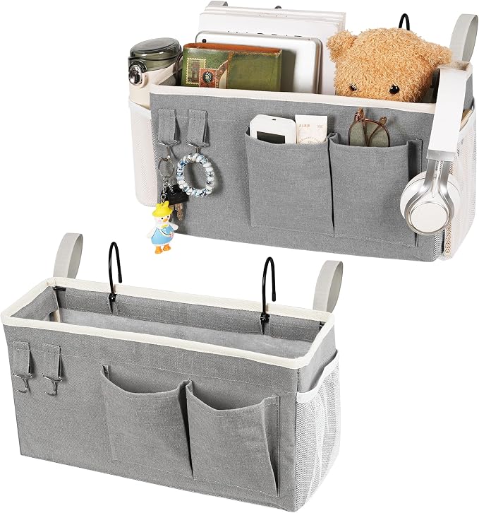 Bedside Caddy, Bedside Storage Bag Hanging Organizer by Loghot