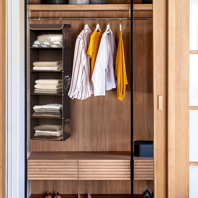 Simple Houseware 5 Shelf Hanging Closet Organizer, Top Support Metal Frame - Image 2