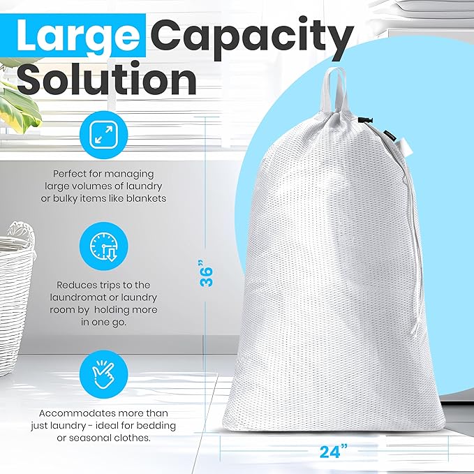 Handy Laundry Mesh XL Laundry Bag 24"x36" - Image 2