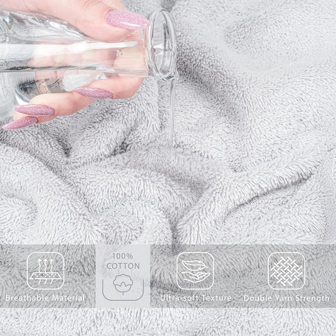 Cotton Paradise 100% Cotton Hand Towels, 2 Piece 35x70 Hand Bath Towels - Image 4