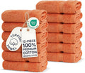 Chakir Turkish Linens 100% Cotton 12-Pack Washcloths 13x13, Coral | Premium by ChakirTurkishLinens