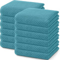Homaxy 100% Cotton Waffle Weave Kitchen Dish Towels 12-Pack, Lake Blue | 13 x by Homaxy