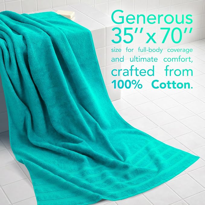 American Soft Linen 100% Cotton Luxury Turkish Towels, 35x70 XL Bath Sheet | - Image 2