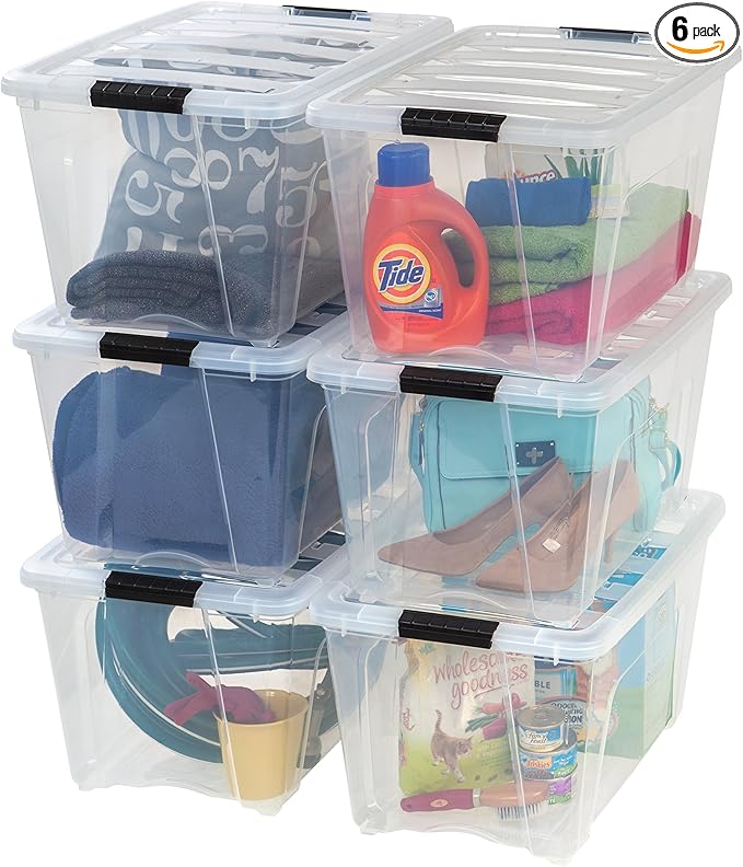 IRIS USA 6-Pack 54 Quart Storage Bins by IRISUSA