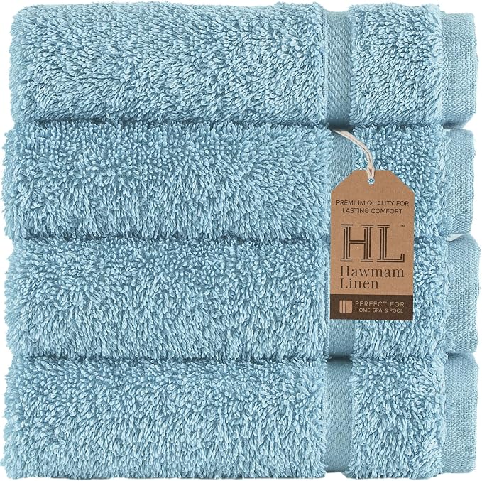 Washcloth Linen Set Premium Original Turkish Cotton, Hotel Quality by HawmamLinen