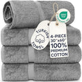 Chakir Turkish Linens 100% Cotton 4-Pack Bath Towels 30x60, 30x60 Extra Large by ChakirTurkishLinens