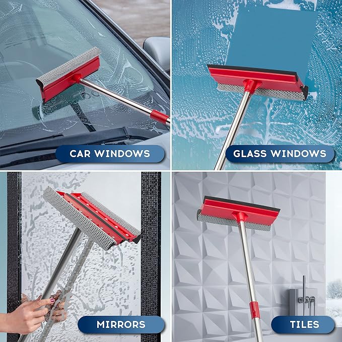 Window Squeegee, 2-in-1 Window Cleaner - Image 6
