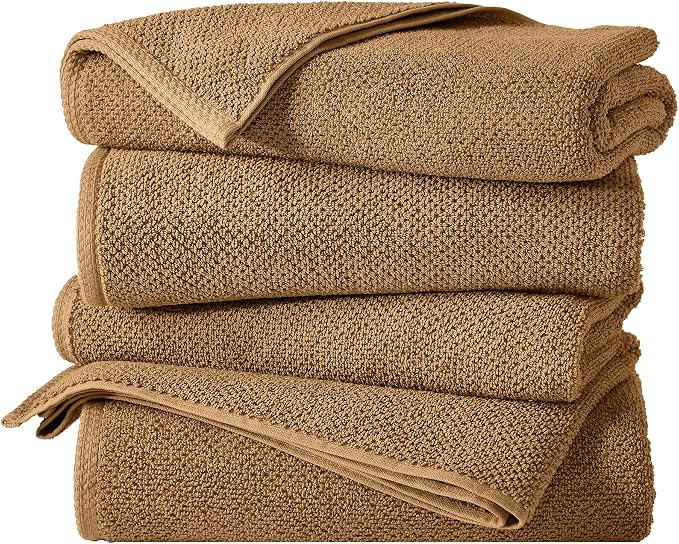 Great Bay Home 100% Cotton 4 Pack 54x27 Bath Towel Set by GreatBayHome
