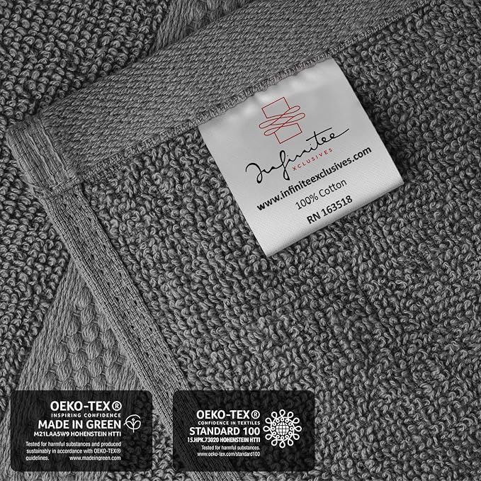 Infinitee Xclusives 100% Cotton Luxury Wash Cloths - Image 5