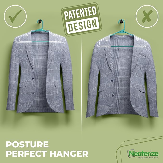 NEATERIZE Clothes Hangers Plastic 20 Pack - Image 4