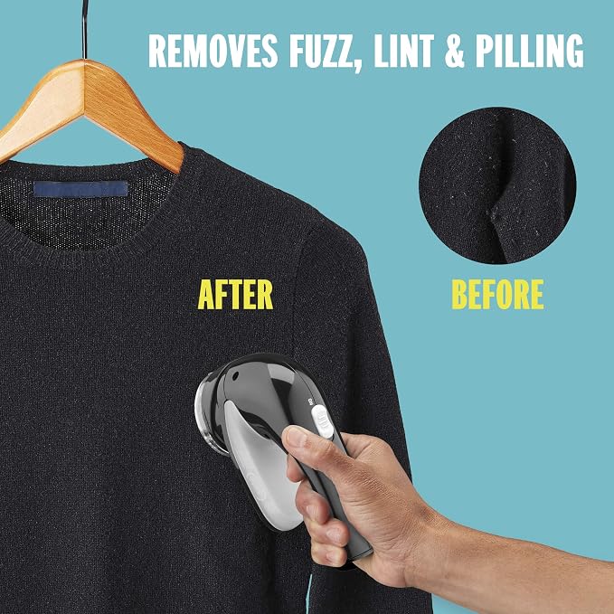 Conair Fabric Shaver and Lint Remover, Rechargeable Portable Fabric Shaver - Image 6