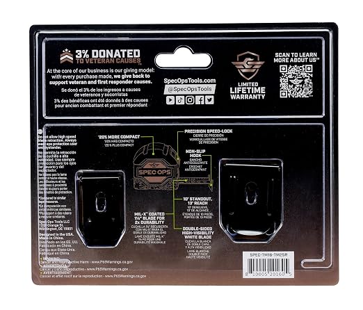 Spec Ops Tools Tape Measure for Measuring & Layout, 1 1/8" Double-Sided Blade - Image 2