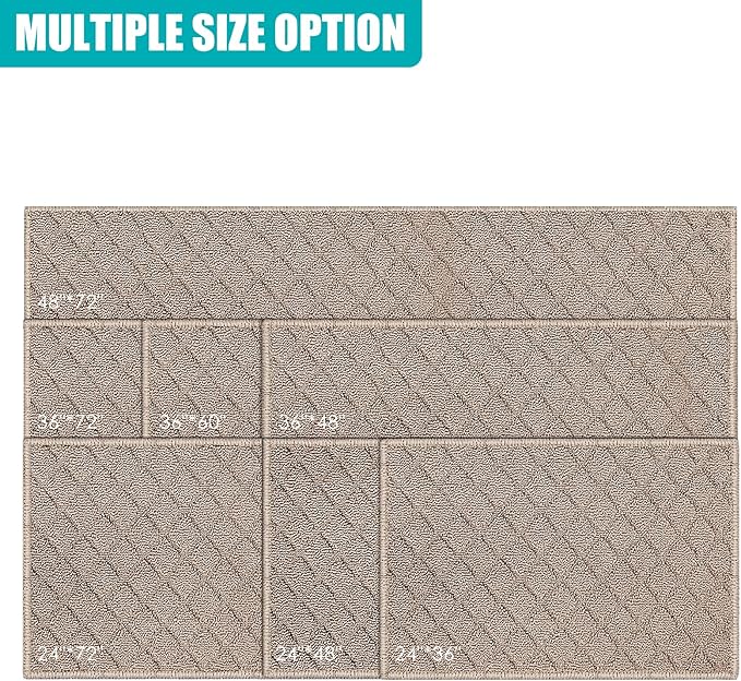 Azadx 4'x6' Front Entryway Door Mat Non Slip Indoor Door mats Washable Entry Mats Welcome Doormat Dirt Trapper for House Entry Low Profile Doormat Indoor Entrance Mat