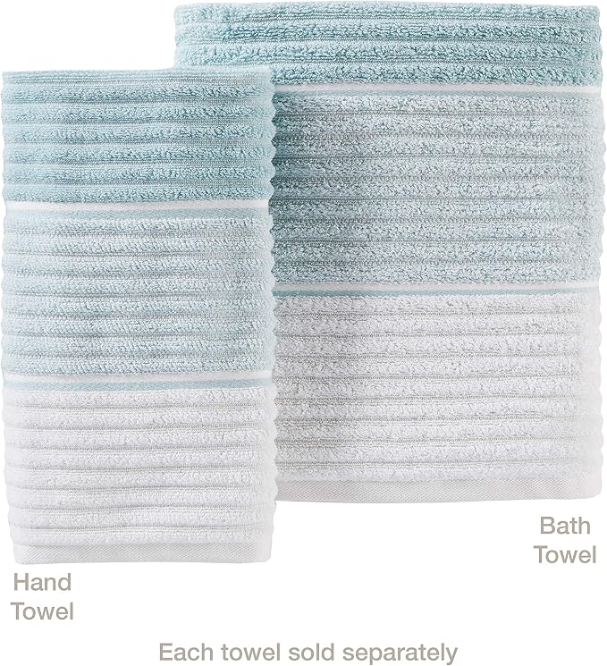 SKL Home Planet Ombre Bath Towel, 100% Turkish Cotton, Aqua | 600 GSM weight. - Image 2