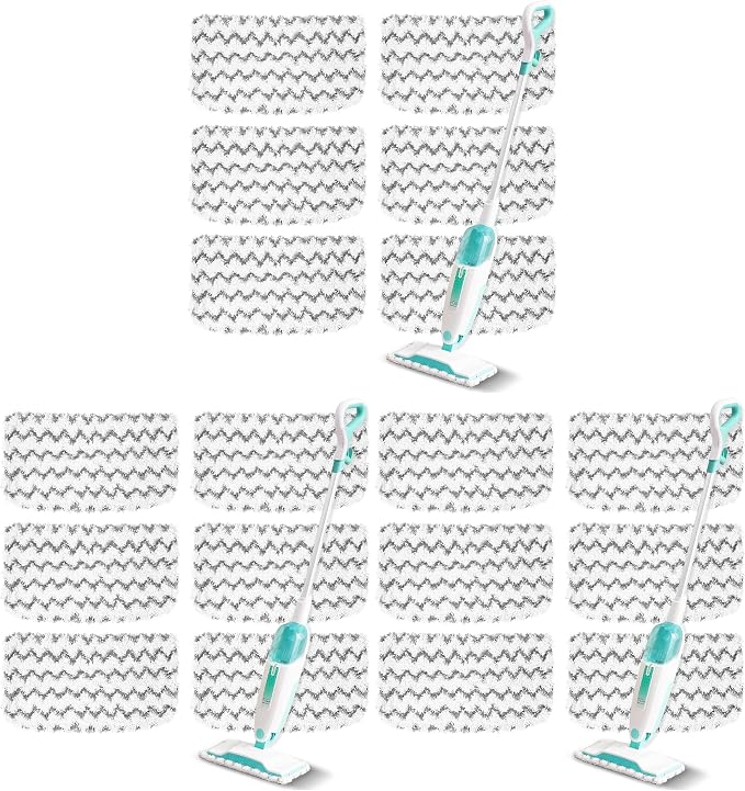 18 Pack Steam Mop Replacement Pads Compatible by YHOVID