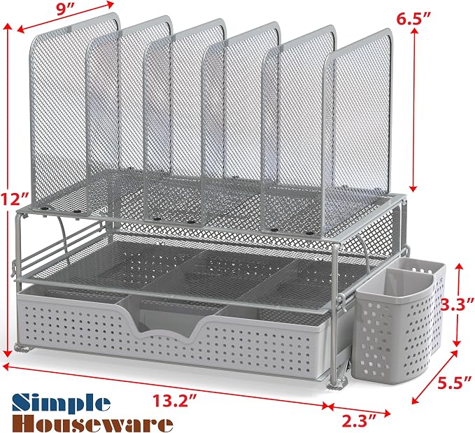Simple Houseware Desk File Organizer - Image 2